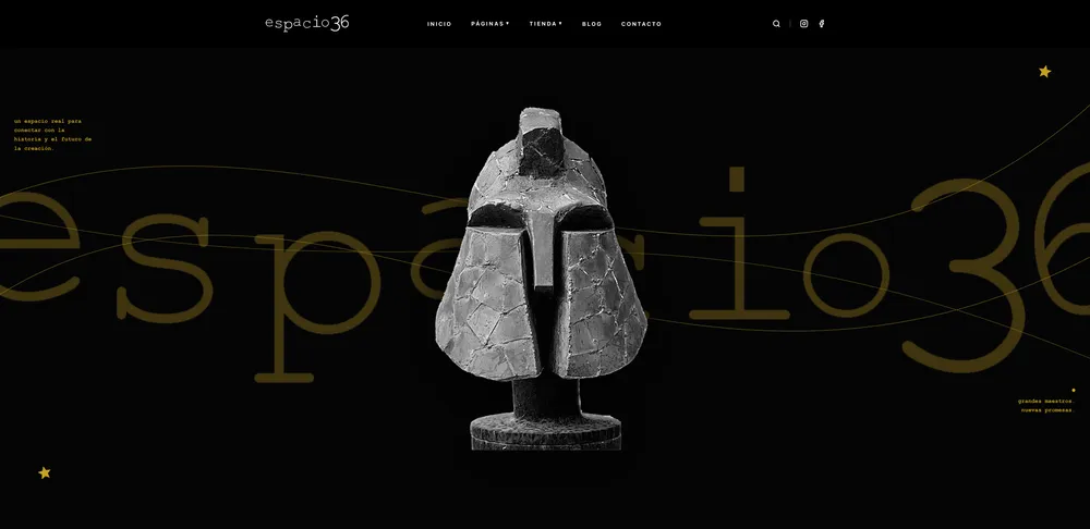 Web de Espacio36, ejemplo de estructura completa de marca de BARRONVISUAL