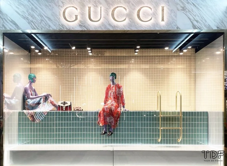 Escaparate Gucci verano 2021